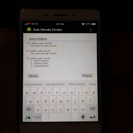 Play Playing with Words (Sub Words) as an online game Playing with Words (Sub Words) with UptoPlay