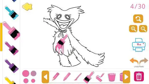 Play playtime coloring huggy  kissy as an online game playtime coloring huggy  kissy with UptoPlay