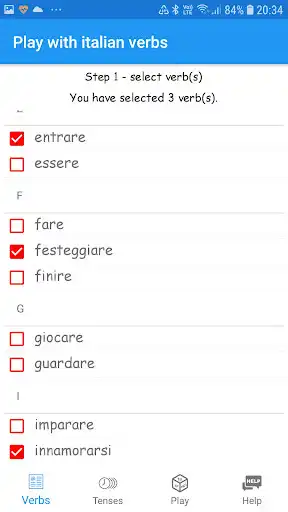 Play Play with Italian verbs as an online game Play with Italian verbs with UptoPlay