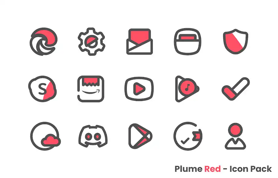 Play Plume Red - Icon Pack as an online game Plume Red - Icon Pack with UptoPlay