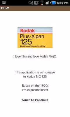 Play PlusX Exposure Calculator