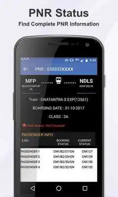 Play PNR Confirmation Live Train Running Status Play PNR Confirmation Live Train Running Status