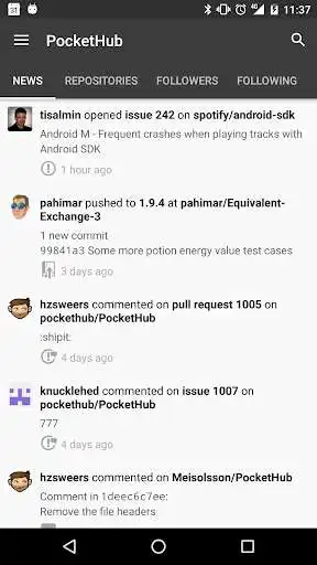 Play PocketHub for GitHub as an online game PocketHub for GitHub with UptoPlay