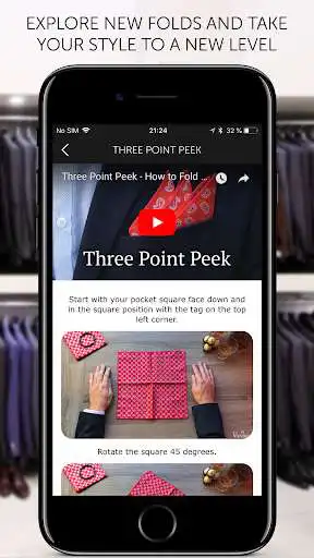 Play APK Pocket Square Folds - How To Tie Guide  and enjoy Pocket Square Folds - How To Tie Guide with UptoPlay de.dv.pocketsquarefolds