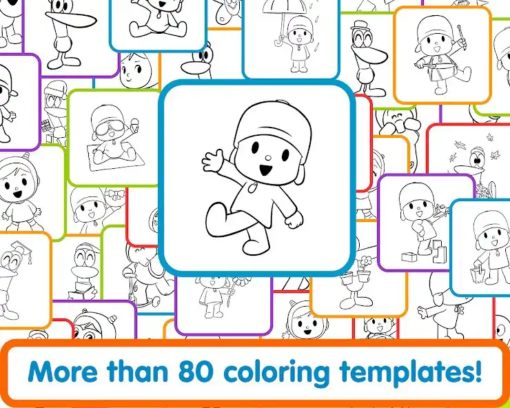 Play Pocoyo Colors:  Fun drawings! as an online game Pocoyo Colors:  Fun drawings! with UptoPlay