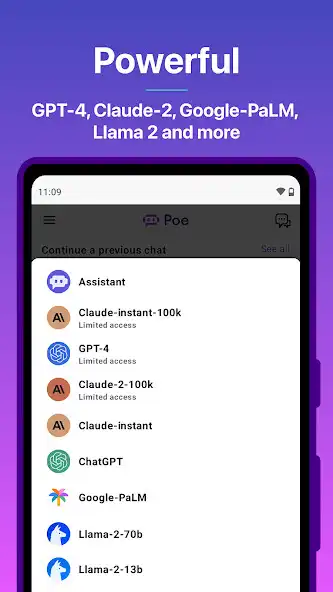 Play Poe - Fast AI Chat as an online game Poe - Fast AI Chat with UptoPlay