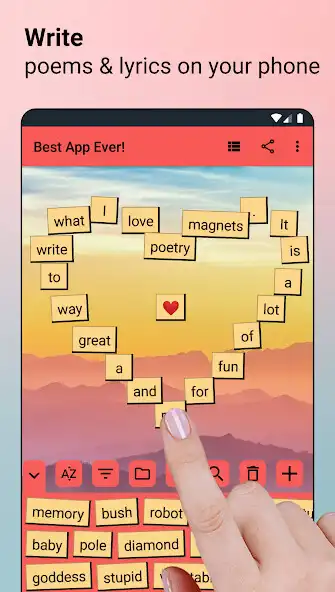 Play Poetry Magnets: Poem Writing  and enjoy Poetry Magnets: Poem Writing with UptoPlay