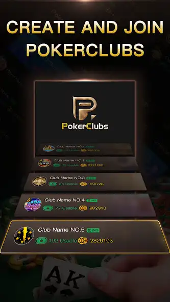 Play PokerClubs-Global Poker Game as an online game PokerClubs-Global Poker Game with UptoPlay