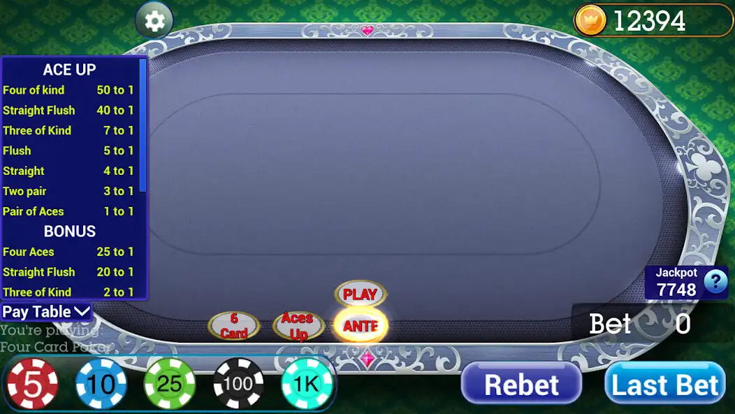 Play Poker Four Card  and enjoy Poker Four Card with UptoPlay