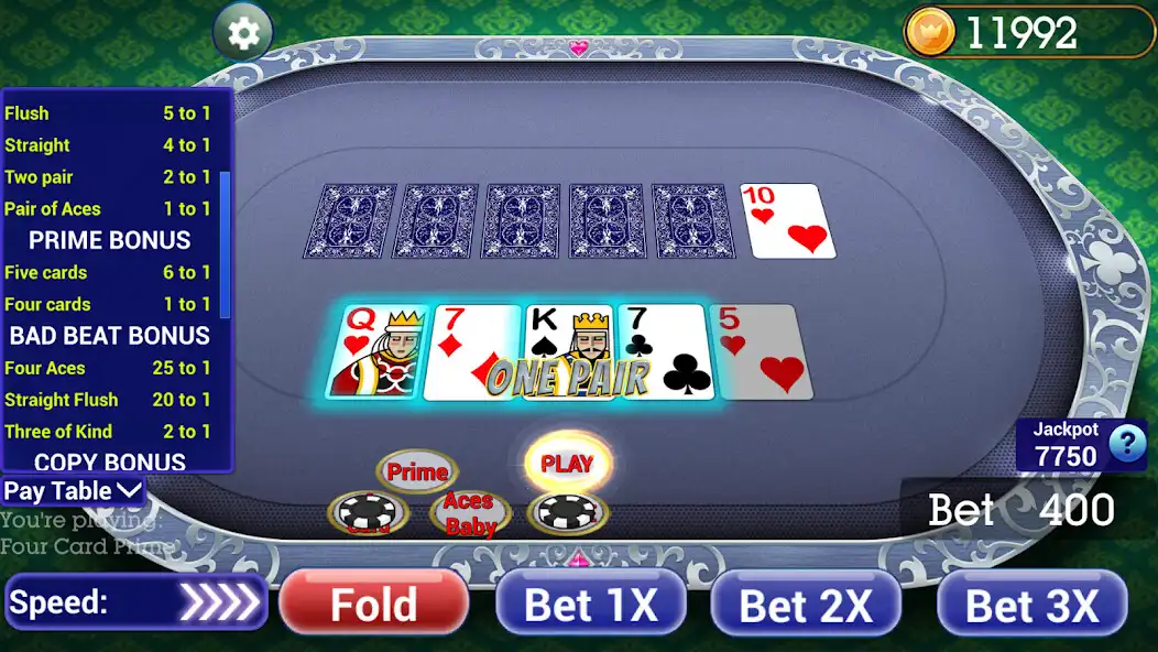 Play Poker Four Card as an online game Poker Four Card with UptoPlay