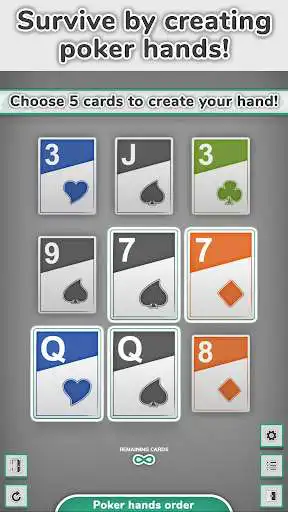 Play Poker Solitaire 5/9  and enjoy Poker Solitaire 5/9 with UptoPlay