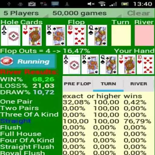 Free play online Poker Star Odds Calculator APK