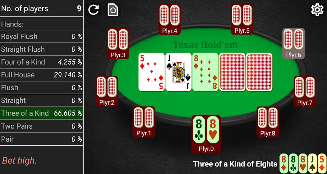 Play Poker Statistics  and enjoy Poker Statistics with UptoPlay