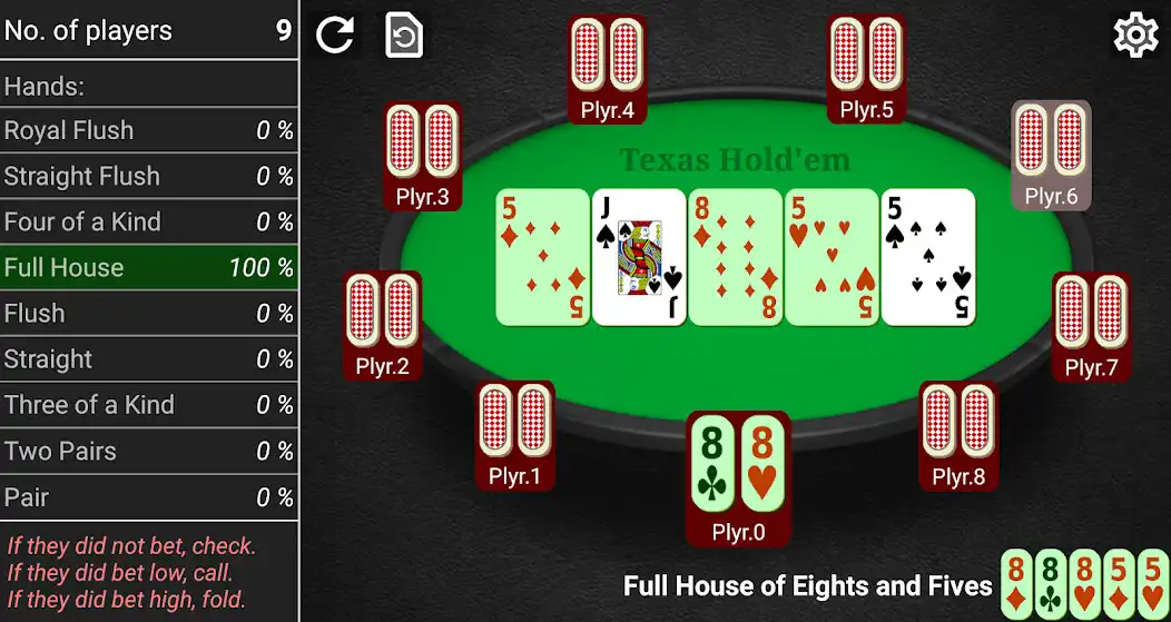 Play Poker Statistics as an online game Poker Statistics with UptoPlay