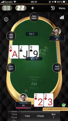 Play PokerYZ as an online game PokerYZ with UptoPlay