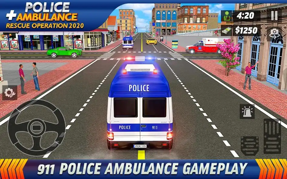 Play Police Ambulance Rescue Driver as an online game Police Ambulance Rescue Driver with UptoPlay