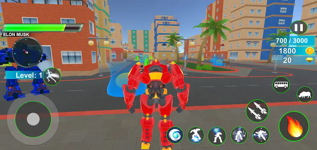Play Police Bus Robot Car Game 3d as an online game Police Bus Robot Car Game 3d with UptoPlay