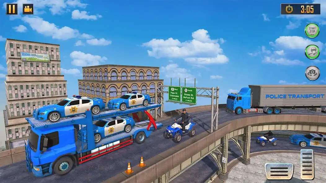 Play Police Car Cargo Transport Sim as an online game Police Car Cargo Transport Sim with UptoPlay
