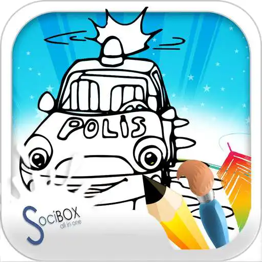 Free play online police car coloring book  APK