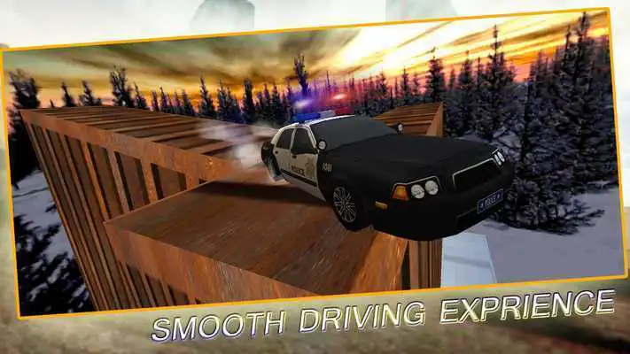 Play Police car impossible stunt tracks