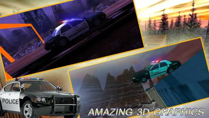 Play Police car impossible stunt tracks