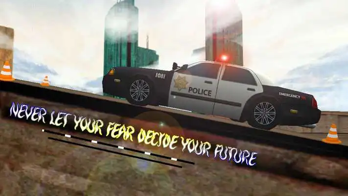 Play Police car impossible stunt tracks