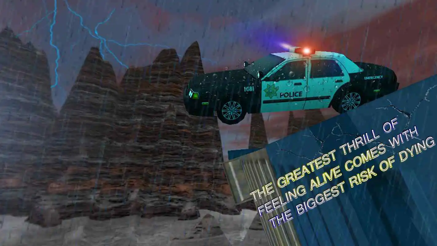Play Police car impossible stunt tracks