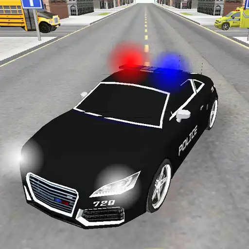 Police Car Racer online game with UptoPlay