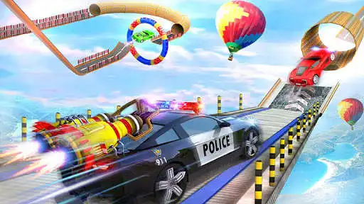Play Police Car Racing : Mega Ramps as an online game Police Car Racing : Mega Ramps with UptoPlay