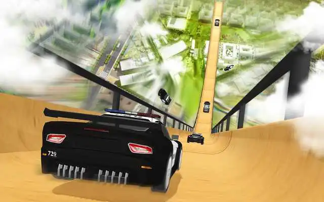 Play Police Car vs Mega Ramp