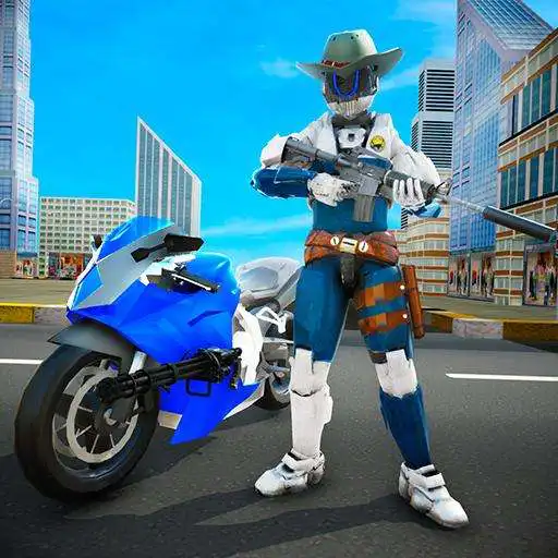 Play Police Cow Boy Robot Bike Chase APK