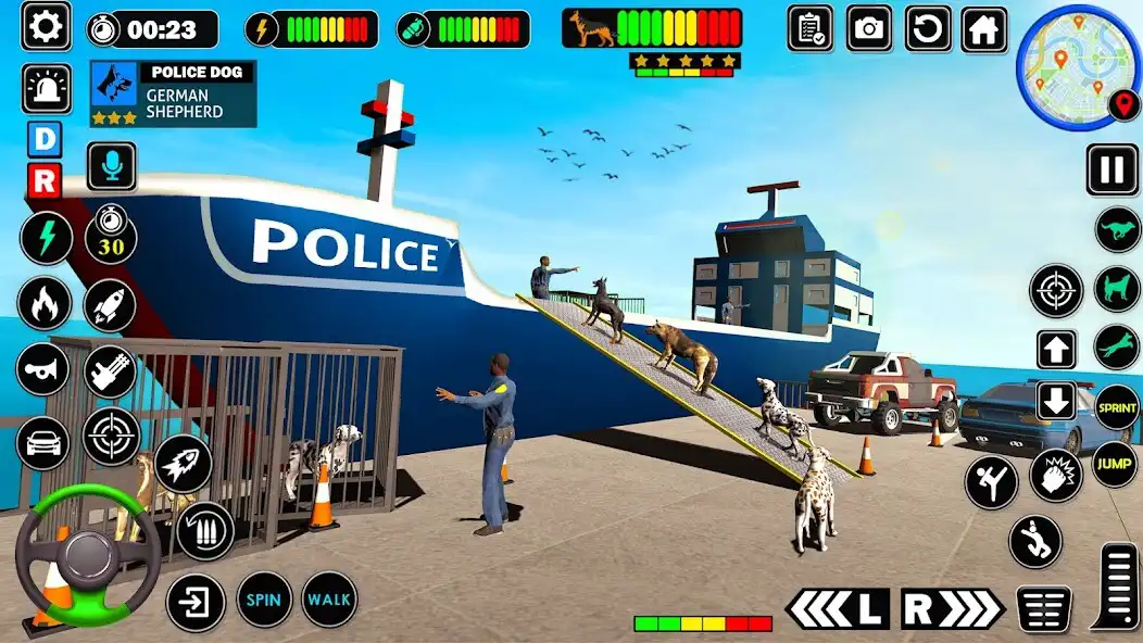 Play Police Dog: 3D Transport Truck as an online game Police Dog: 3D Transport Truck with UptoPlay