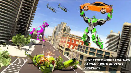 Play Police Dog Robot Transform Car - Robot Games as an online game Police Dog Robot Transform Car - Robot Games with UptoPlay