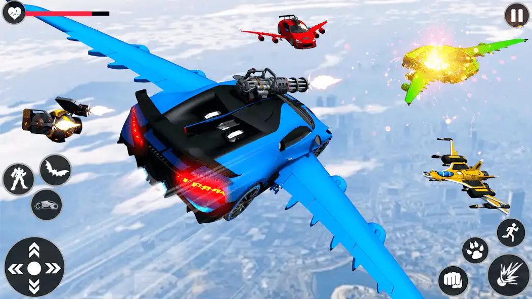 Play Police Flying Car Robot Game as an online game Police Flying Car Robot Game with UptoPlay