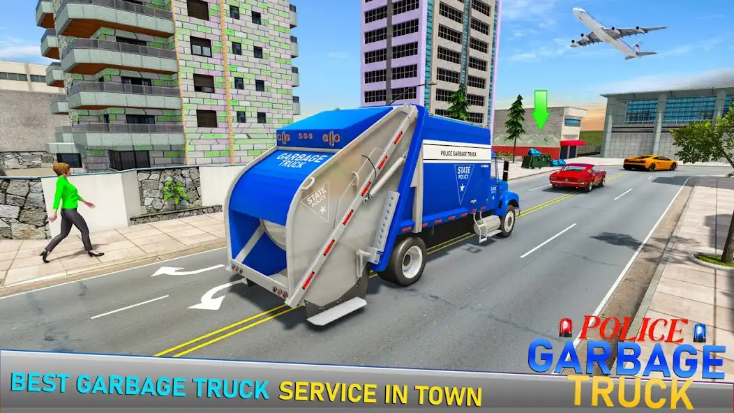Play Police Garbage Truck Game 3D as an online game Police Garbage Truck Game 3D with UptoPlay