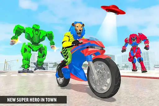 Play Police Lion Robot Superhero 3D as an online game Police Lion Robot Superhero 3D with UptoPlay