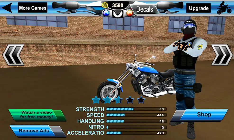 Play Police Motorbike Chicago Story as an online game Police Motorbike Chicago Story with UptoPlay