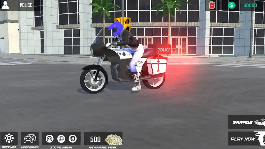 Play Police Motorcycle Drive Sim as an online game Police Motorcycle Drive Sim with UptoPlay
