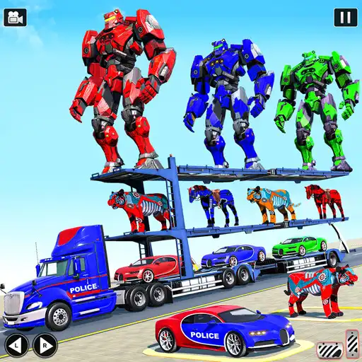 Play Police Robot Transports Truck APK