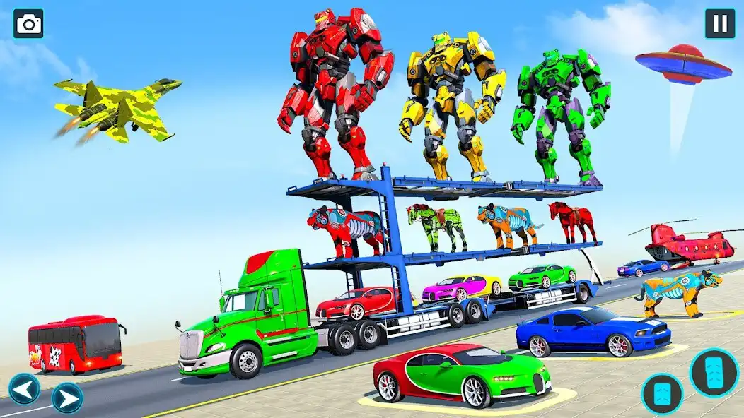 Play Police Robot Transports Truck as an online game Police Robot Transports Truck with UptoPlay