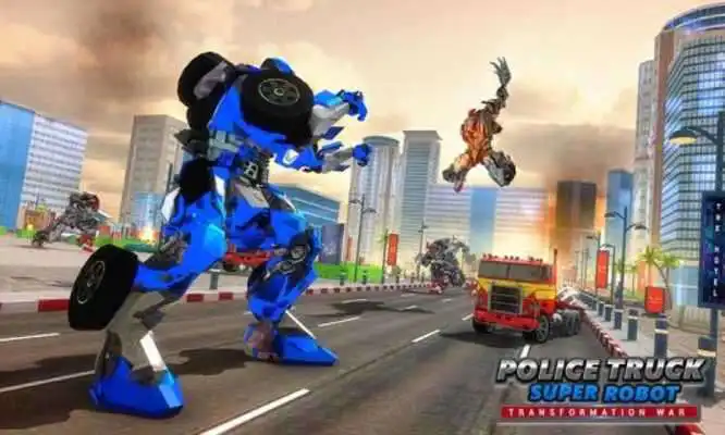 Play Police Robot Truck : Real Robot Transforming Game