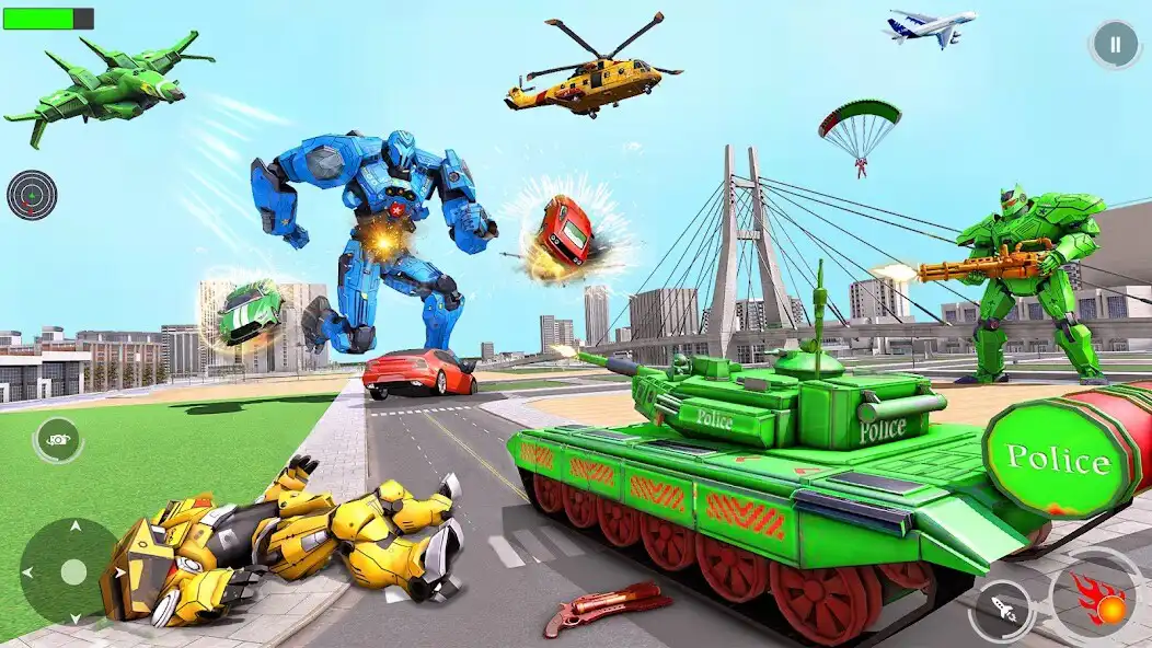 Play Police Tank Robot Game Car War  and enjoy Police Tank Robot Game Car War with UptoPlay