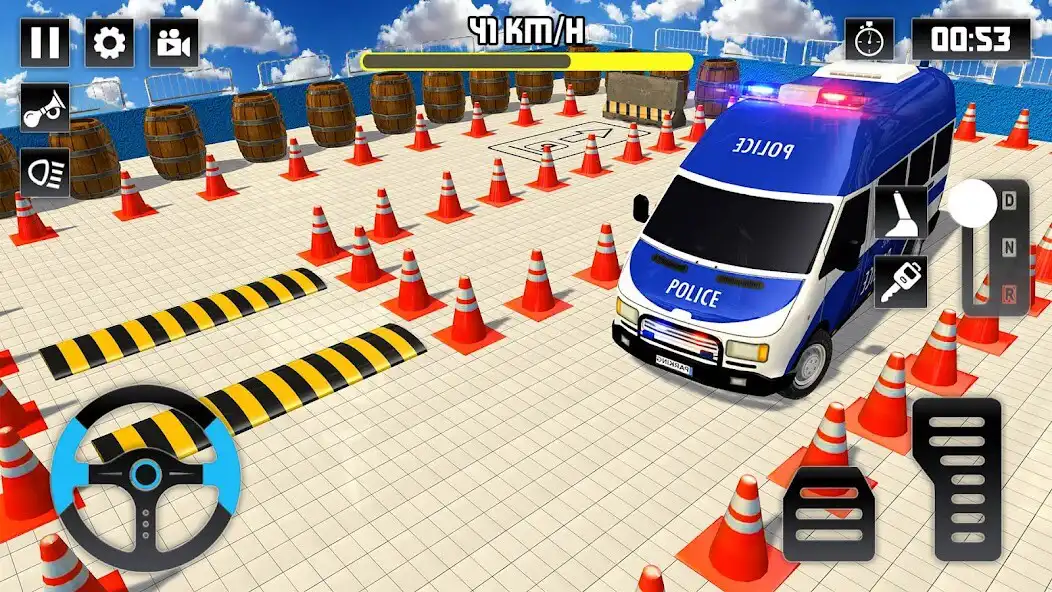 Play Police Van Parking Game Drive as an online game Police Van Parking Game Drive with UptoPlay
