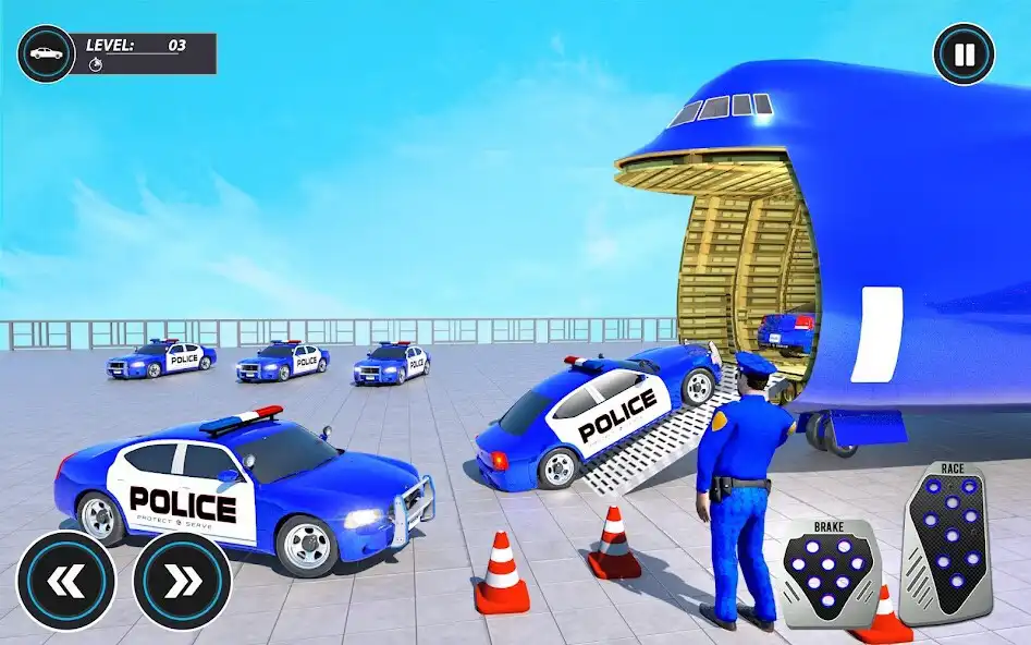 Play Police Vehicle Transport Games as an online game Police Vehicle Transport Games with UptoPlay