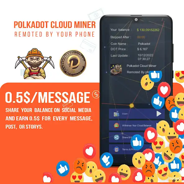 Play Polkadot (DOT) Cloud miner as an online game Polkadot (DOT) Cloud miner with UptoPlay