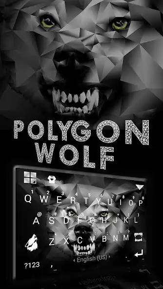 Play Polygon Wolf Keyboard Theme  and enjoy Polygon Wolf Keyboard Theme with UptoPlay