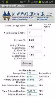 Play PolyMark Sizing Calculator