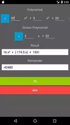 Play Polynomial Division as an online game Polynomial Division with UptoPlay