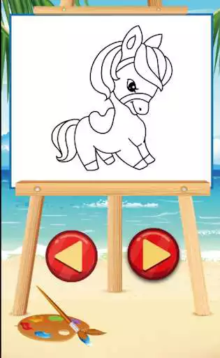 Play Pony Coloring Book as an online game Pony Coloring Book with UptoPlay