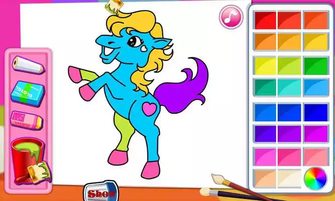 Play Pony Coloring Game as an online game online Pony Coloring Game with UptoPlay Play Pony Coloring Game as an online game Pony Coloring Game with UptoPlay